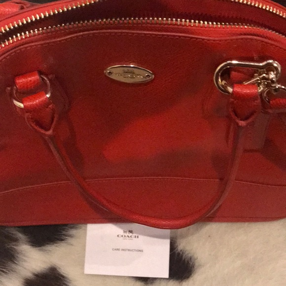 Red Coach Shoulder Bag-Purchased in store - Picture 4 of 7